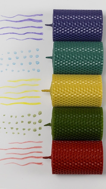 Sampler with colorful stitches